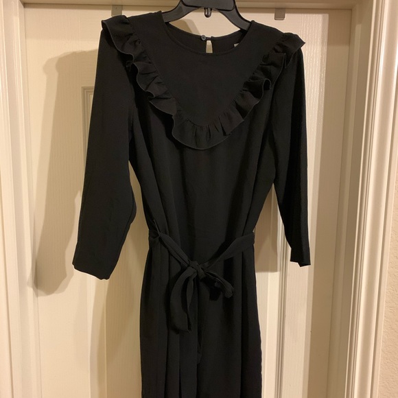H&M Black 3/4 Length Sleeve Cocktail dress size 14 - Picture 1 of 7
